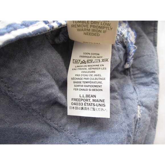 Women's LL Bean Stripe Favorite Fit Patch Cotton Shorts Sz 8 Reg (WP306) - Picture 9 of 11